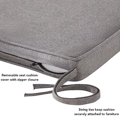 Greendale Home Fashions 2-piece Sunbrella Outdoor Square Chair Pad Set