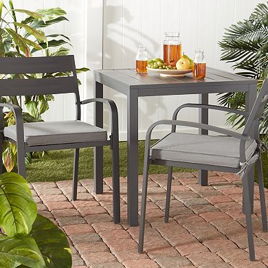 Greendale Home Fashions 2-piece Sunbrella Outdoor Square Chair Pad Set