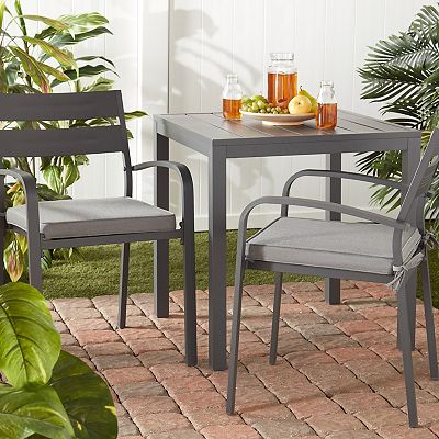 Greendale Home Fashions 2 piece Sunbrella Outdoor Square Chair Pad Set