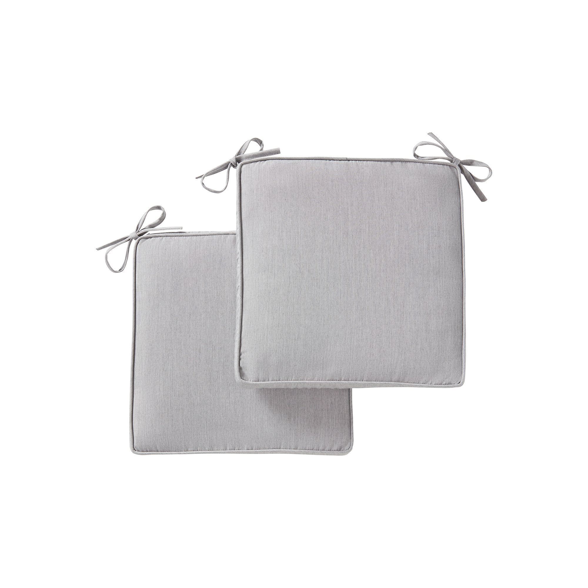 Greendale Home Fashions 2-piece Sunbrella Outdoor Square Chair Pad Set, Gra