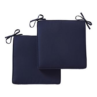 Greendale Home Fashions 2 pc Sunbrella Outdoor Square Chair Pad Set