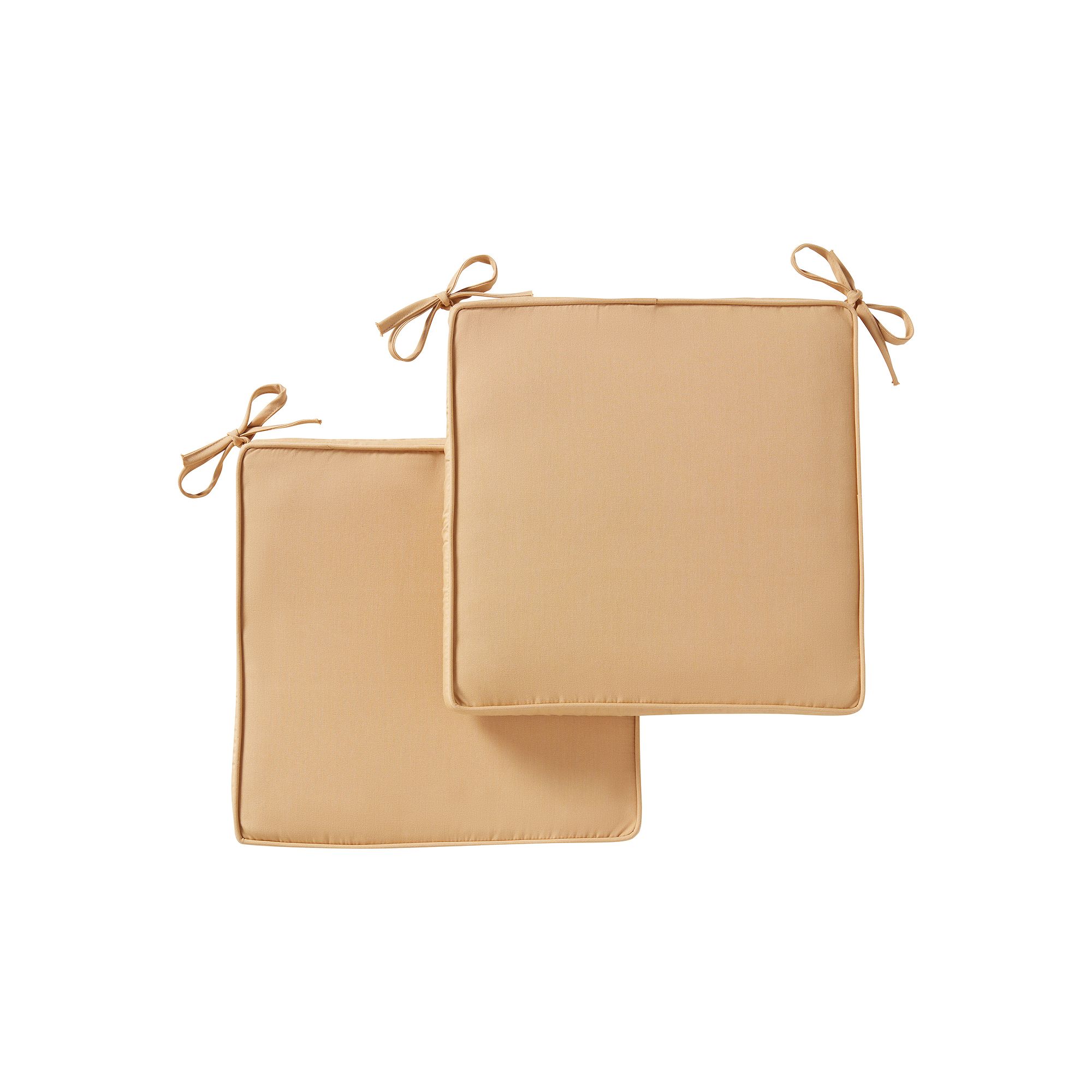 Greendale Home Fashions 2-piece Sunbrella Outdoor Square Chair Pad Set, Whe
