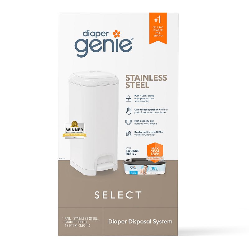 Diaper Genie Select Diaper Pail - White