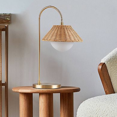 INK+IVY Laguna Rattan Weave Table Lamp