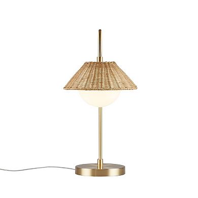 INK+IVY Laguna Rattan Weave Table Lamp