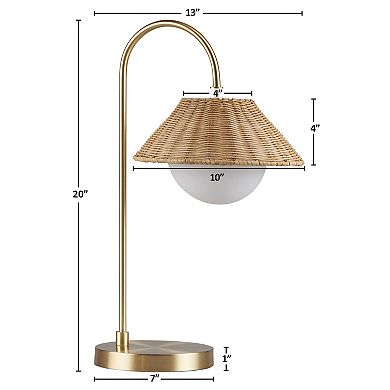 INK+IVY Laguna Rattan Weave Table Lamp