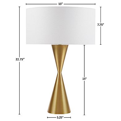 INK+IVY Elixir Gold Hourglass Metal Table Lamp