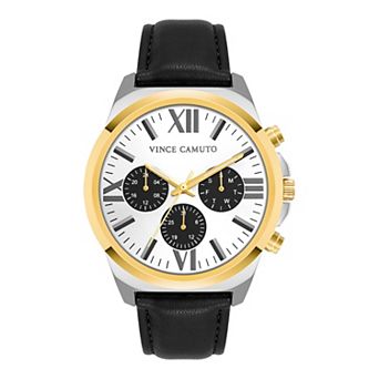 Vince Camuto Men's Two Tone 3 Subdial Calendar Strap Watch