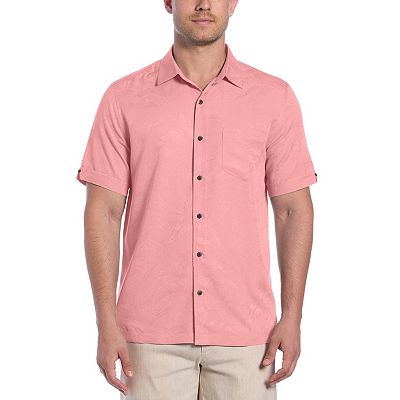 cubavera dress shirts Cubavera Men's 4-Pocket Linen Blend Guayabera Short Sleeve Shirt in Egret, Size Large, Cotton Blend