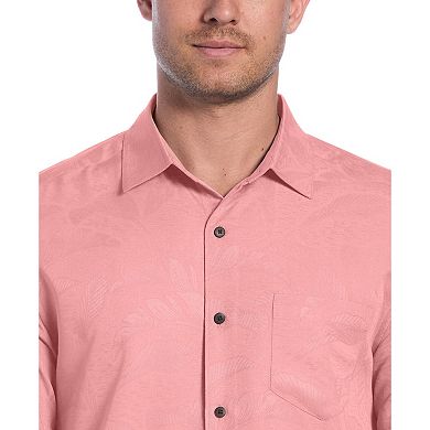 Men's Cubavera Palm Print Short Sleeve Button-Down Shirt