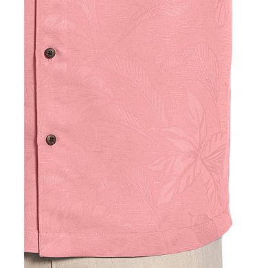 Men's Cubavera Palm Print Short Sleeve Button-Down Shirt