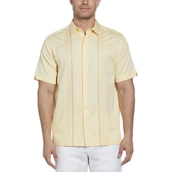 Men's Cubavera Ombre Embroidery Panel Short Sleeve Button-Down Shirt
