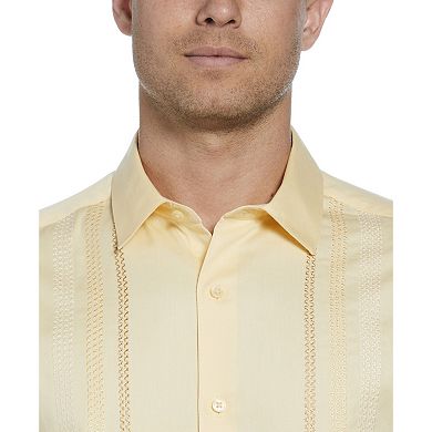 Men's Cubavera Ombre Embroidery Panel Short Sleeve Button-Down Shirt