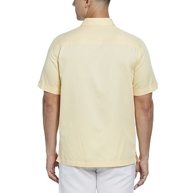 Men's Cubavera Ombre Embroidery Panel Short Sleeve Button-Down Shirt