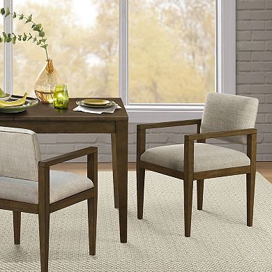 INK+IVY Benson Upholstered Dining Chairs with Arms Set of 2