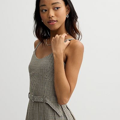 Juniors' SO® Pleated Belted Mini Dress