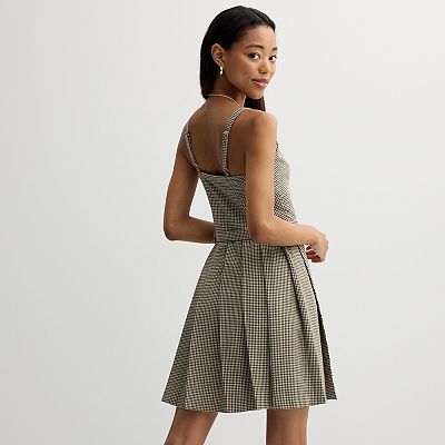Juniors' SO® Pleated Belted Mini Dress