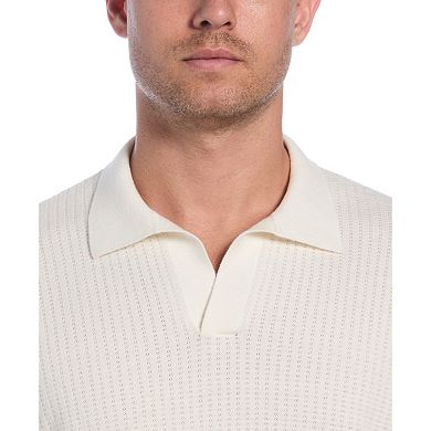 Men's Cubavera Textured Knit Short Sleeve Sweater