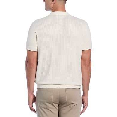 Men's Cubavera Textured Knit Short Sleeve Sweater