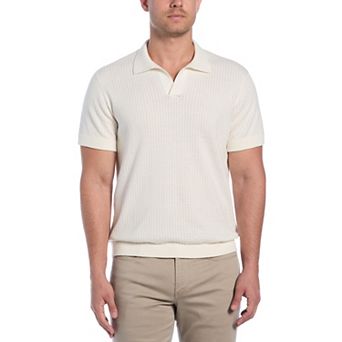 Men's Cubavera Textured Knit Short Sleeve Sweater