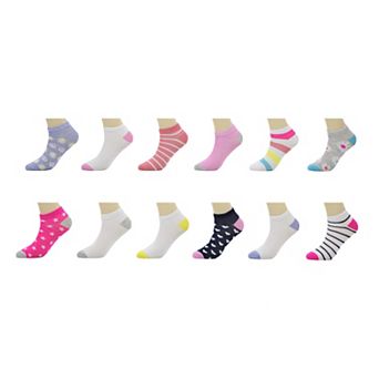 Girls SO® 10-Pack + 2 Bonus Pair No-Show Socks