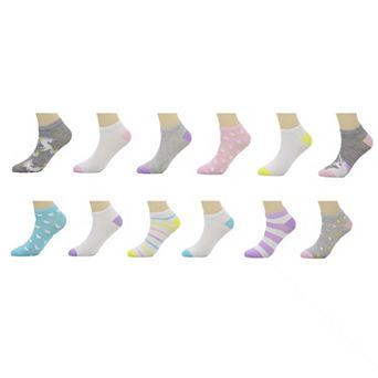 Girls SO® 10-Pack + 2 Bonus Pair No-Show Socks
