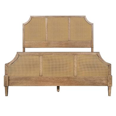Martha Stewart Salina Woven Cane Queen Platform Bed