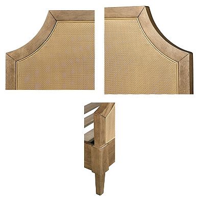 Martha Stewart Salina Woven Cane Queen Platform Bed