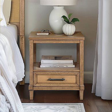 Martha Stewart Salina Woven Cane Nightstand