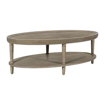Martha Stewart Ayanna Oval Coffee Table with Shelf
