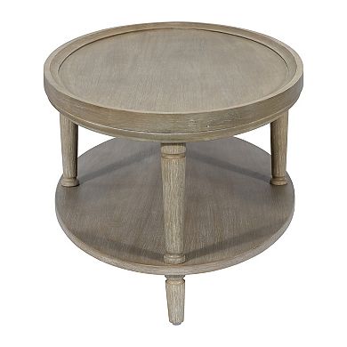 Martha Stewart Ayanna Oval Coffee Table with Shelf