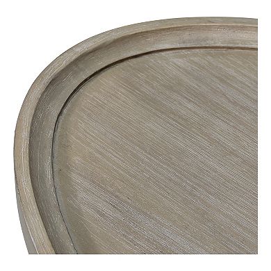 Martha Stewart Ayanna Oval Coffee Table with Shelf