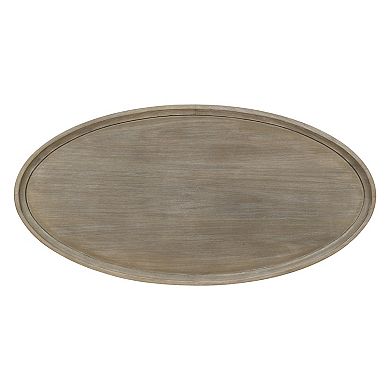 Martha Stewart Ayanna Oval Coffee Table with Shelf