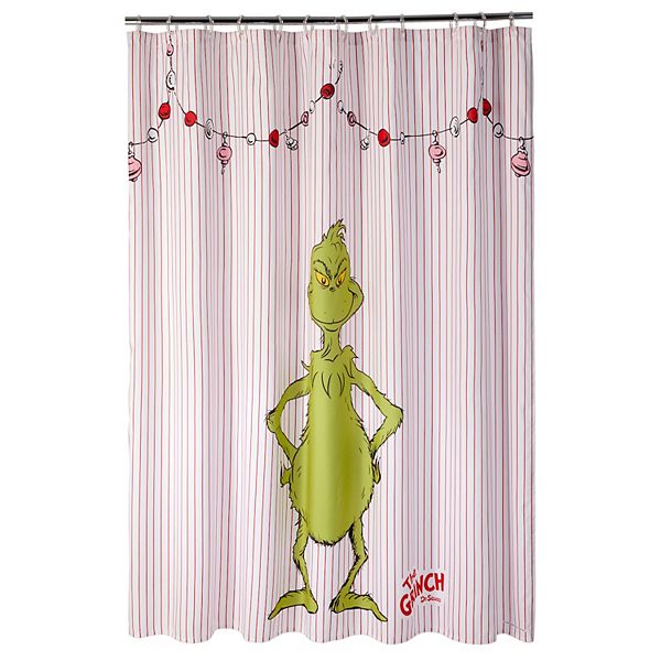 Dr. Seuss Grinch Happy Stance Shower Curtain