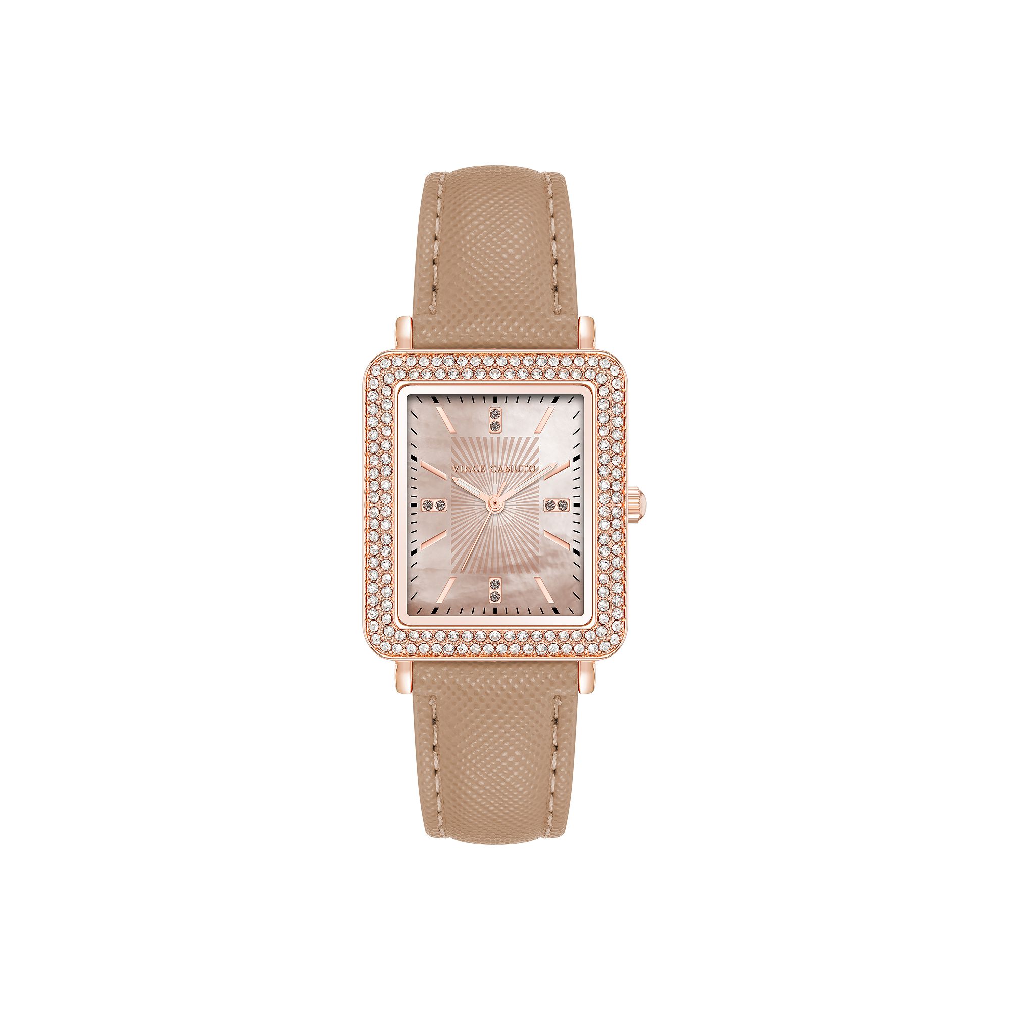 Vince Camuto Womens Rectangle Case Crystal Strap Watch, Size: 29 mm
