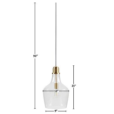 Hampton Hill Auburn Bell Shaped Glass Pendant