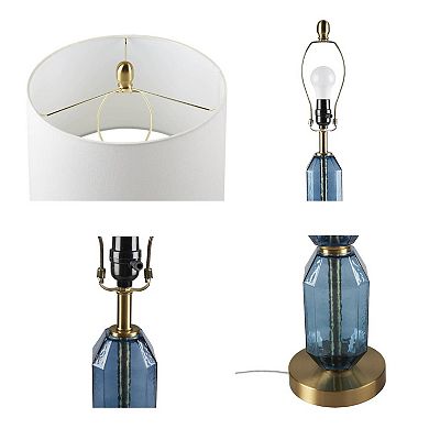 Hampton Hill Zirconia Faceted Glass Table Lamp