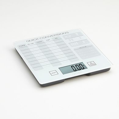Taylor 11-lb. Glass Kitchen Scale with Measurement Conversion Chart