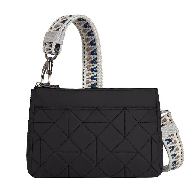 Travelon Anti-Theft Boho Clutch Crossbody Bag, Black