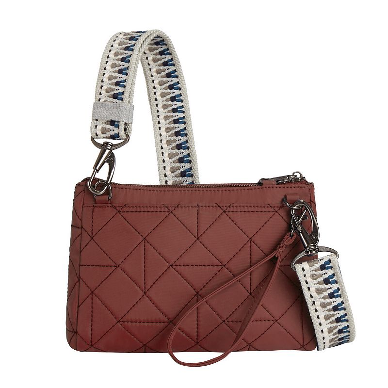 Travelon Anti-Theft Boho Clutch Crossbody Bag, Red