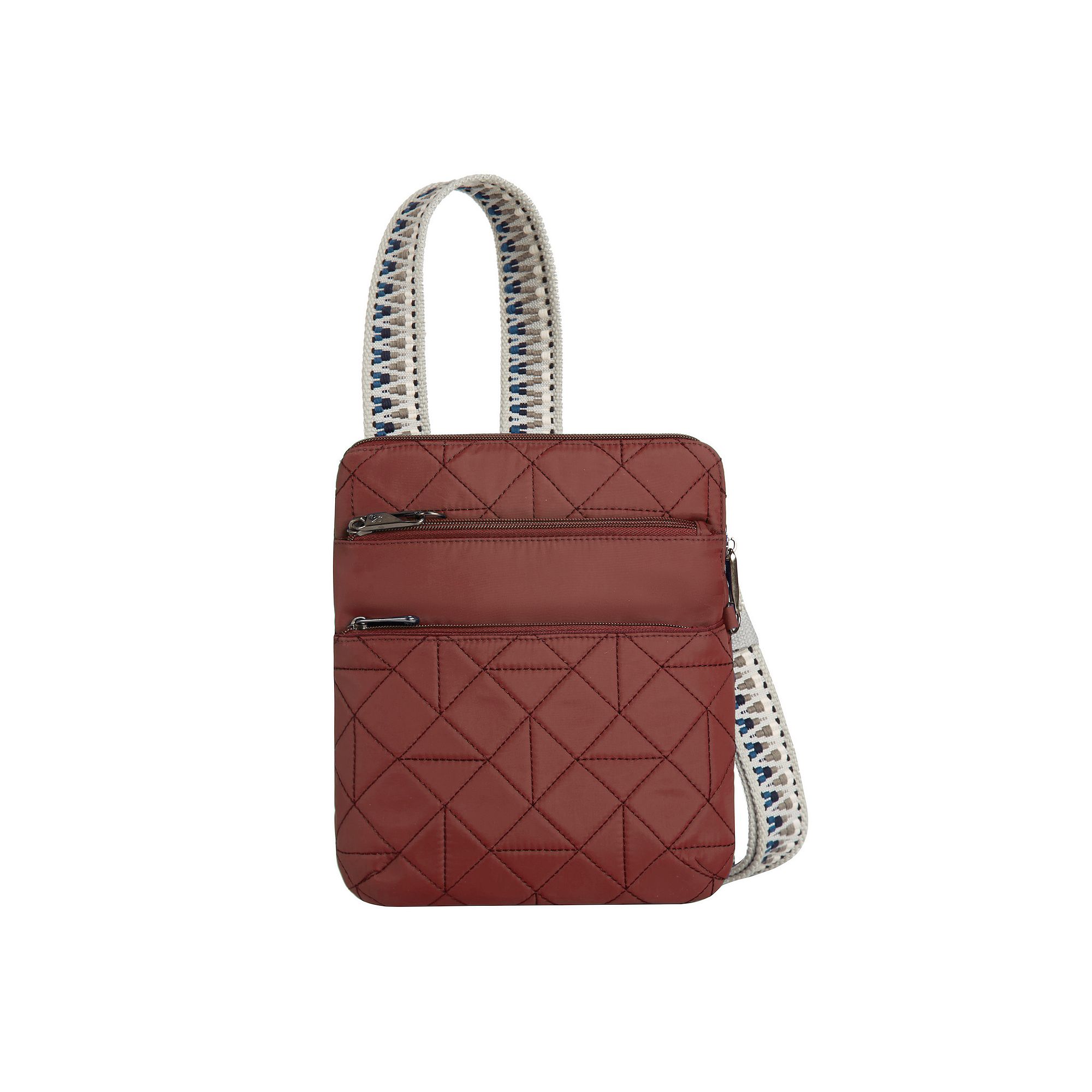 Travelon Anti-Theft Boho Slim Crossbody Bag, Red