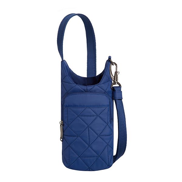 Travelon Anti-Theft Boho Insulated Water Bottle Tote Lush Blue - 43426-391 One Size LUSH BLUE