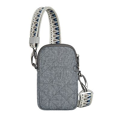 Travelon Anti-Theft Boho 2-Compartment Crossbody Phone Bag