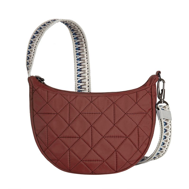 Travelon Anti-Theft Boho Slouchy Crossbody Bag, Red