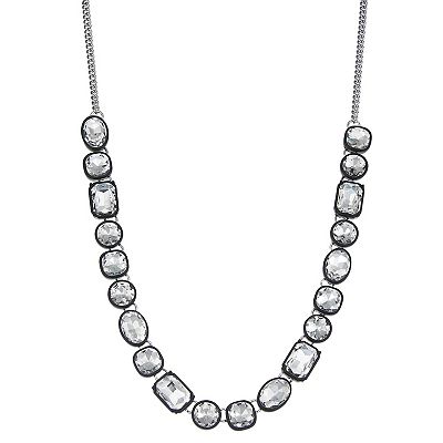 Simply Vera Vera Wang Jet Tone Stone Collar Necklace