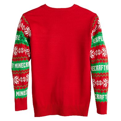 Boys 8-20 Minecraft Intarsia Graphic Sweater