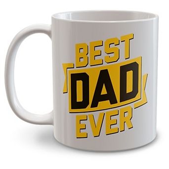 Best Dad Ever Banner Ceramic Mug