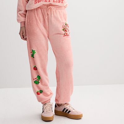 Strawberry Shortcake Green Oversized selling Fleece Sweatpants/Joggers