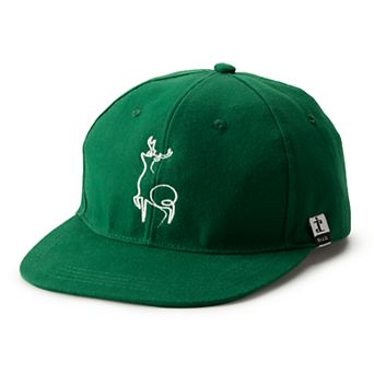 Women's SIJJL Reindeer Embroidered Green Snapback Hat
