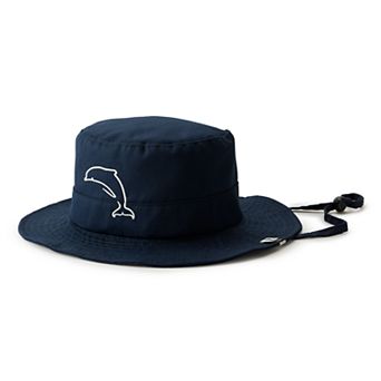 Women's SIJJL Dolphin Embroidered Dark Blue Sun Hat
